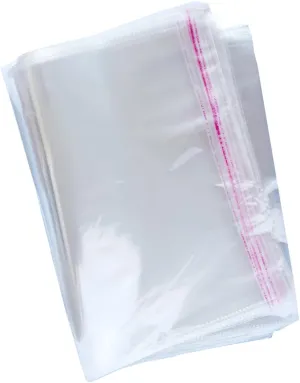 U-House 15" x 20" Clear Cellophane Bags Resealable Plastic OPP Bags Self Seal Poly Bags for Apparel,Party Wedding Gift Bags