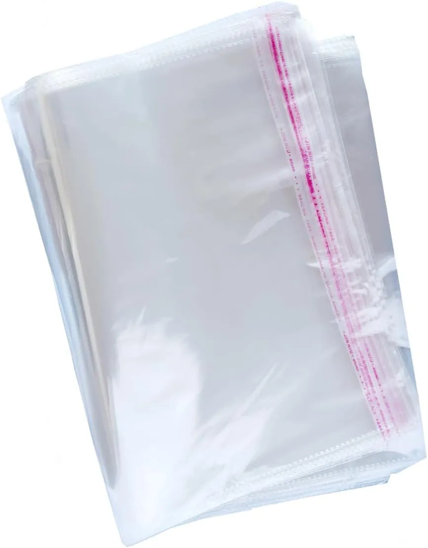 U-House 15" x 20" Clear Cellophane Bags Resealable Plastic OPP Bags Self Seal Poly Bags for Apparel,Party Wedding Gift Bags