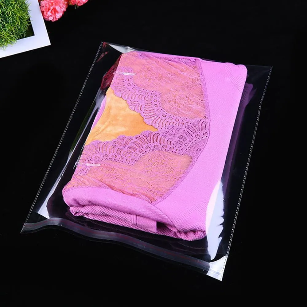 U-House 15" x 20" Clear Cellophane Bags Resealable Plastic OPP Bags Self Seal Poly Bags for Apparel,Party Wedding Gift Bags