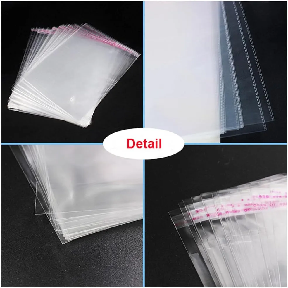 U-House 15" x 20" Clear Cellophane Bags Resealable Plastic OPP Bags Self Seal Poly Bags for Apparel,Party Wedding Gift Bags