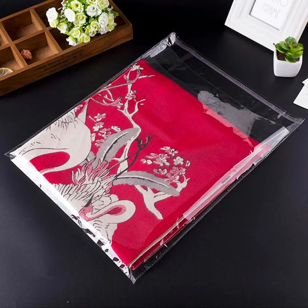 U-House 15" x 20" Clear Cellophane Bags Resealable Plastic OPP Bags Self Seal Poly Bags for Apparel,Party Wedding Gift Bags