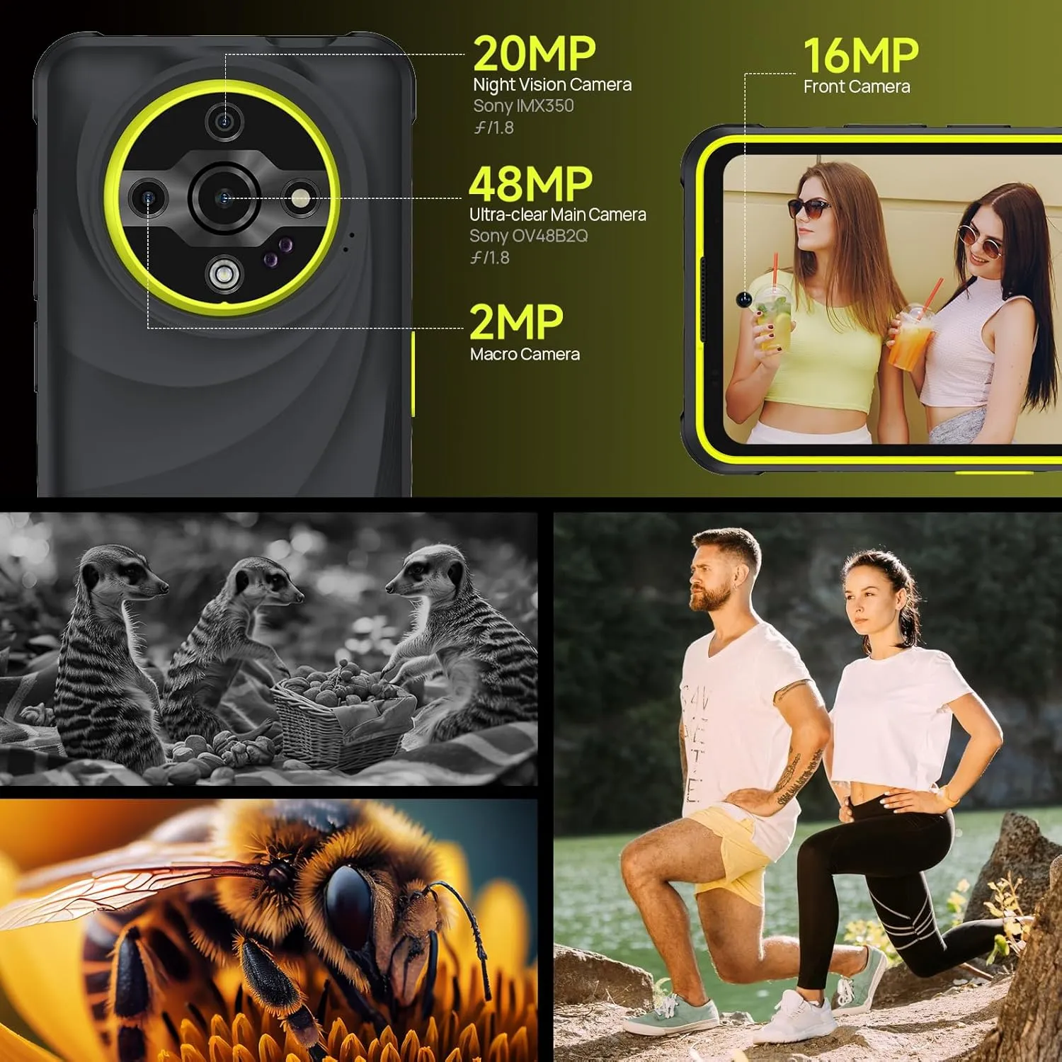 Ulefone Armor X31 Rugged Phone Unlocked, 12GB 128GB MTK Helio G91 Android 14, 48MP 20MP 2MP Camera, 6050mAh, 6.56" 90Hz Corning Gorilla Screen, IP68/69K Waterproof, Widevine L1, Dual 4G, Orange