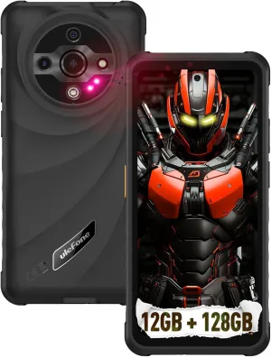 Ulefone Armor X31 Rugged Phone Unlocked, 12GB 128GB MTK Helio G91 Android 14, 48MP 20MP Main Camera, 6050mAh, 6.56" Corning Gorilla Screen, IP68/69K Waterproof, Dual 4G, Widevine L1, IR Blaster, Black