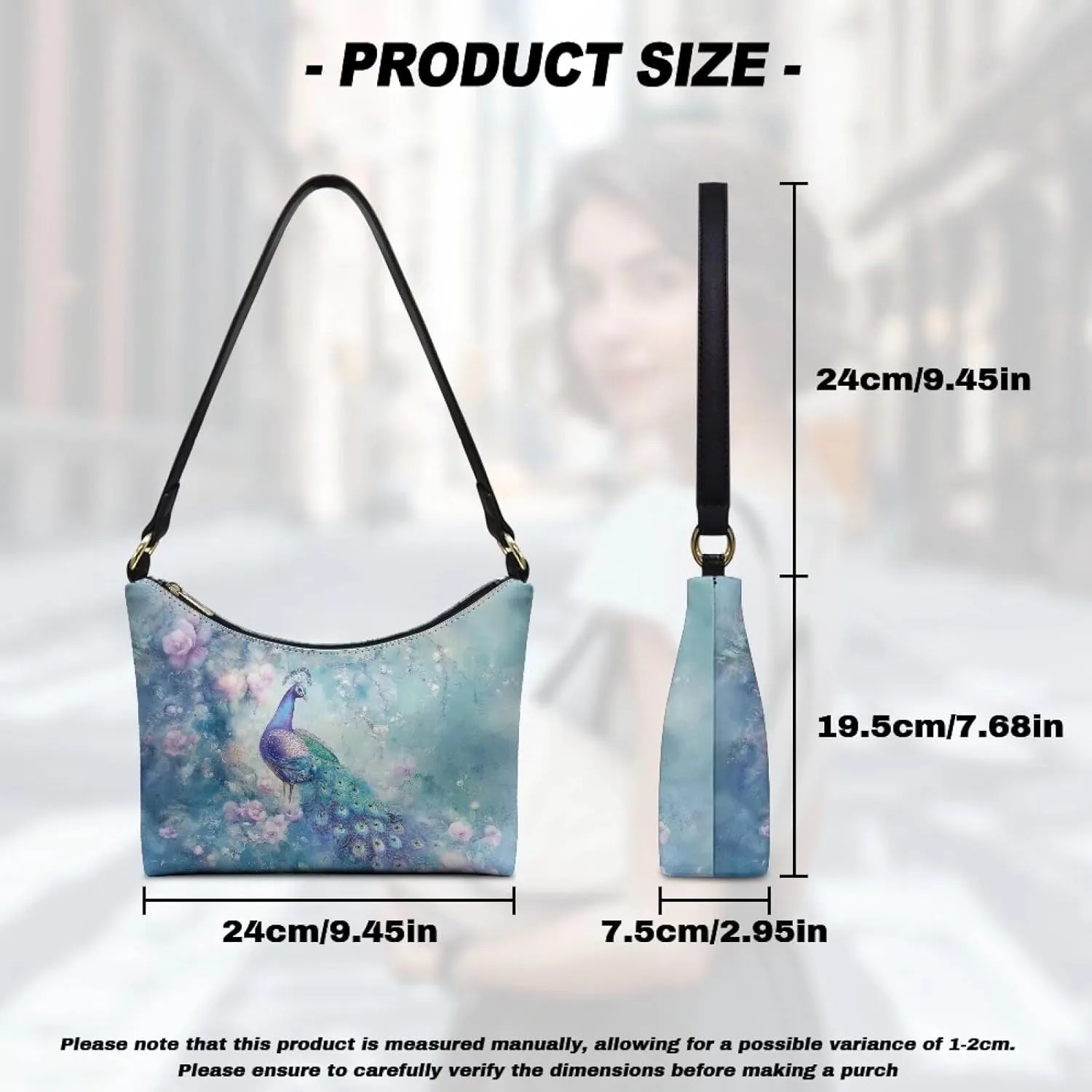 Underarm Shoulder Bag for Women Handbag with Zipper Fashion Top Handle Bag Work Travel Wallet Purse