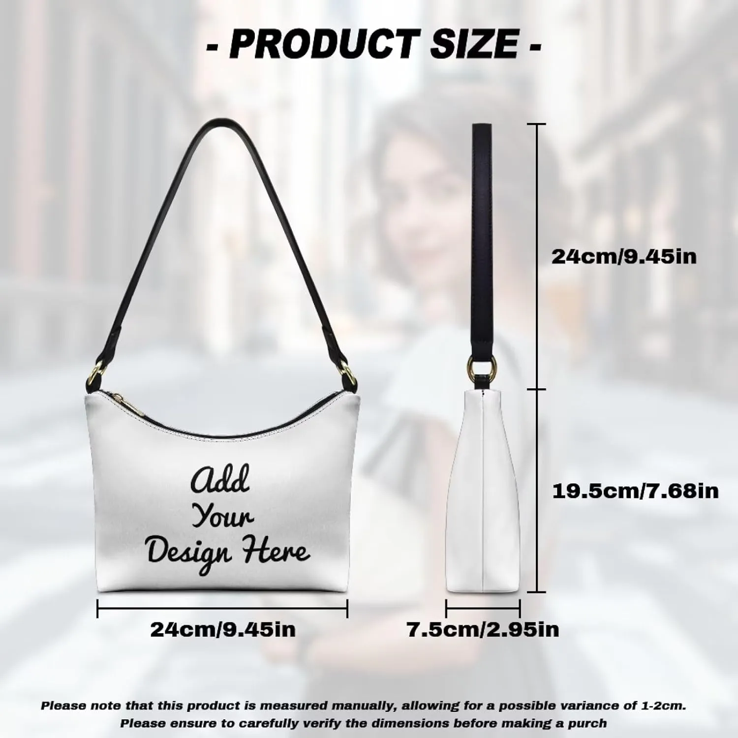 Underarm Shoulder Bag for Women Handbag with Zipper Fashion Top Handle Bag Work Travel Wallet Purse