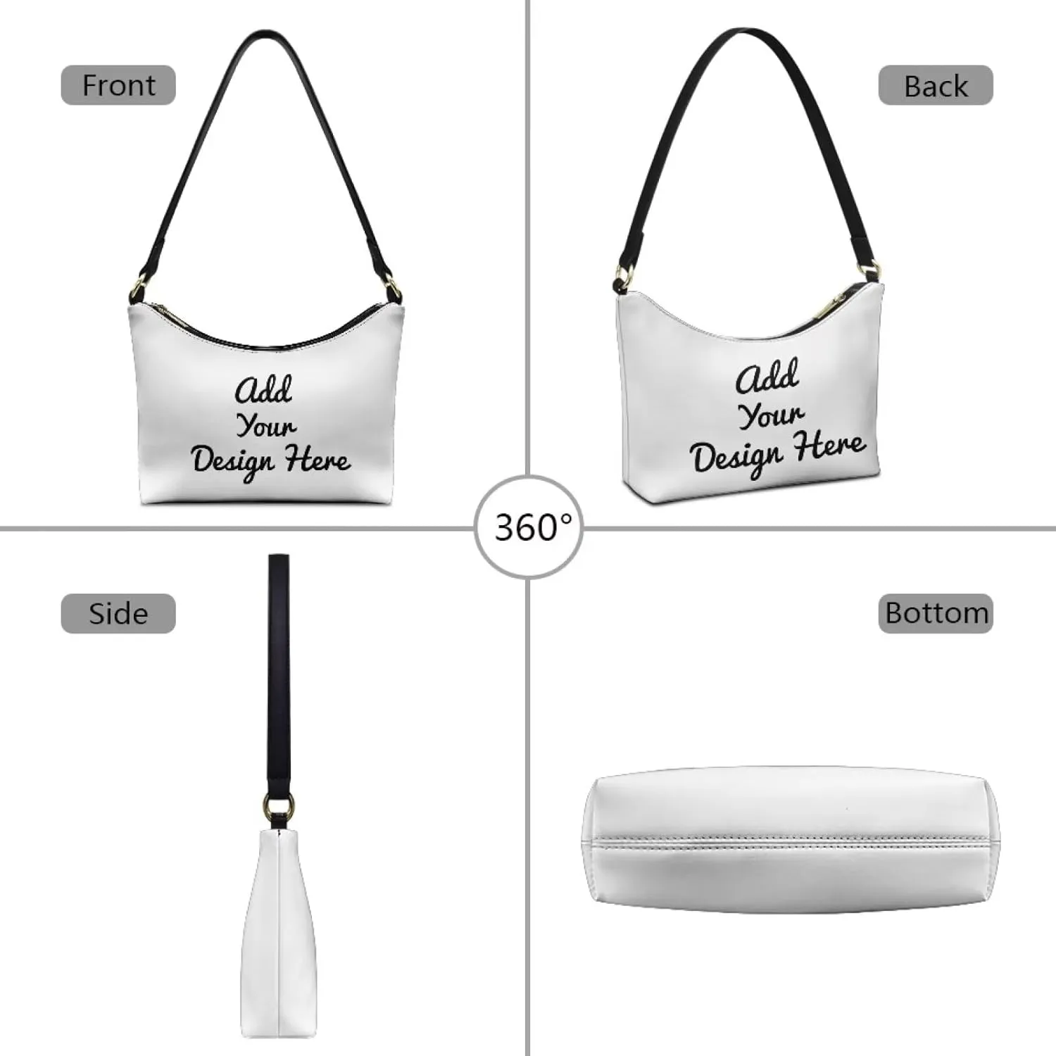 Underarm Shoulder Bag for Women Handbag with Zipper Fashion Top Handle Bag Work Travel Wallet Purse