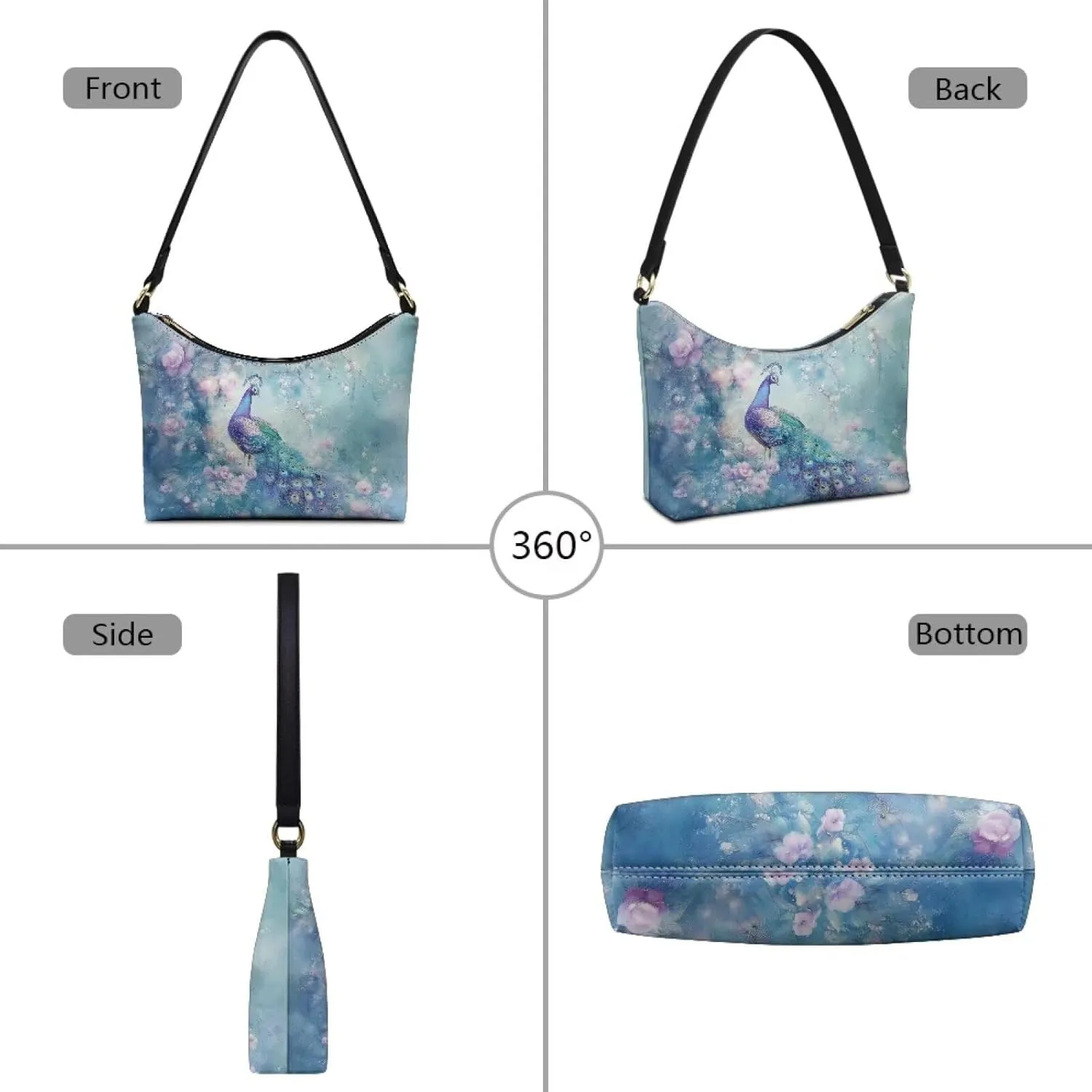 Underarm Shoulder Bag for Women Handbag with Zipper Fashion Top Handle Bag Work Travel Wallet Purse