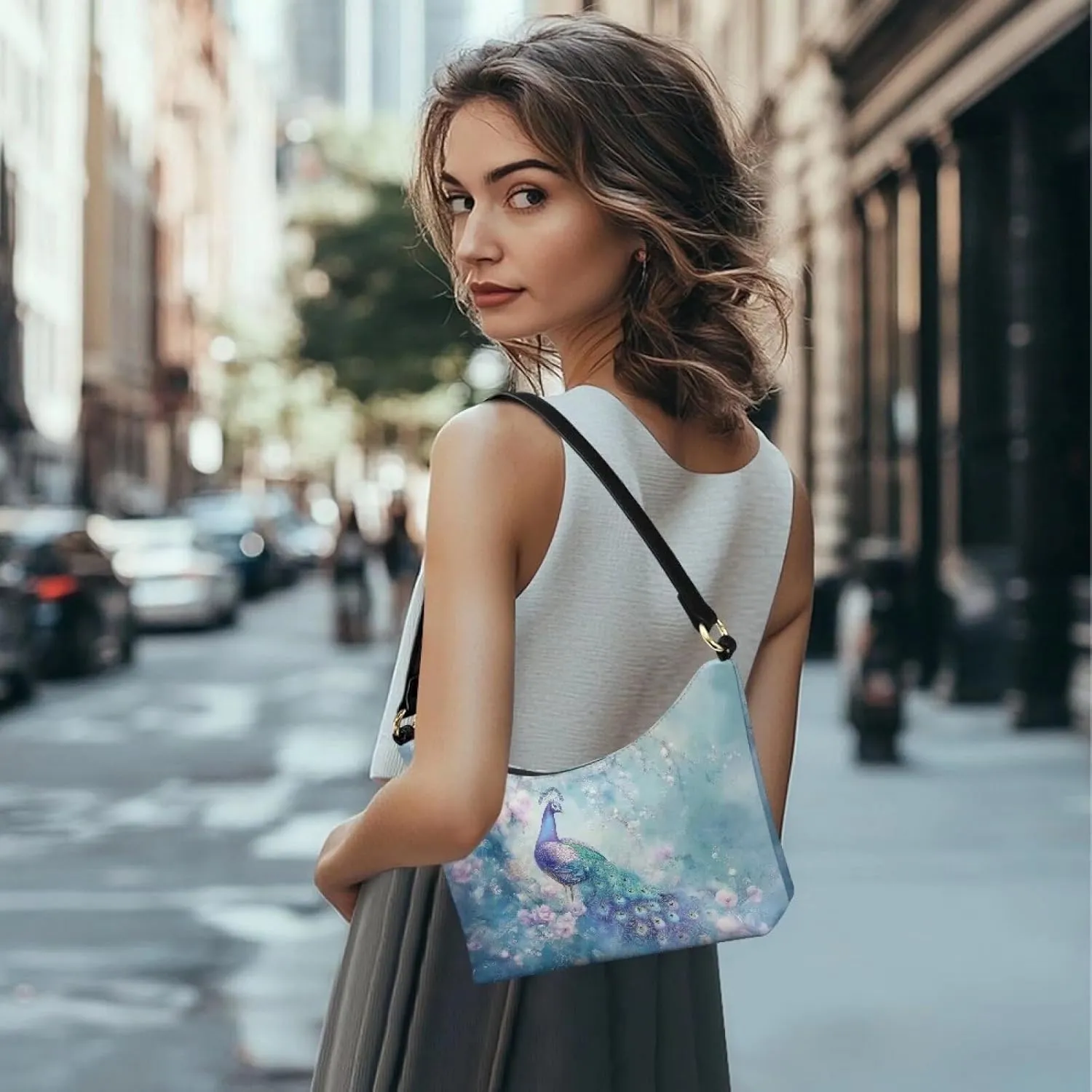 Underarm Shoulder Bag for Women Handbag with Zipper Fashion Top Handle Bag Work Travel Wallet Purse