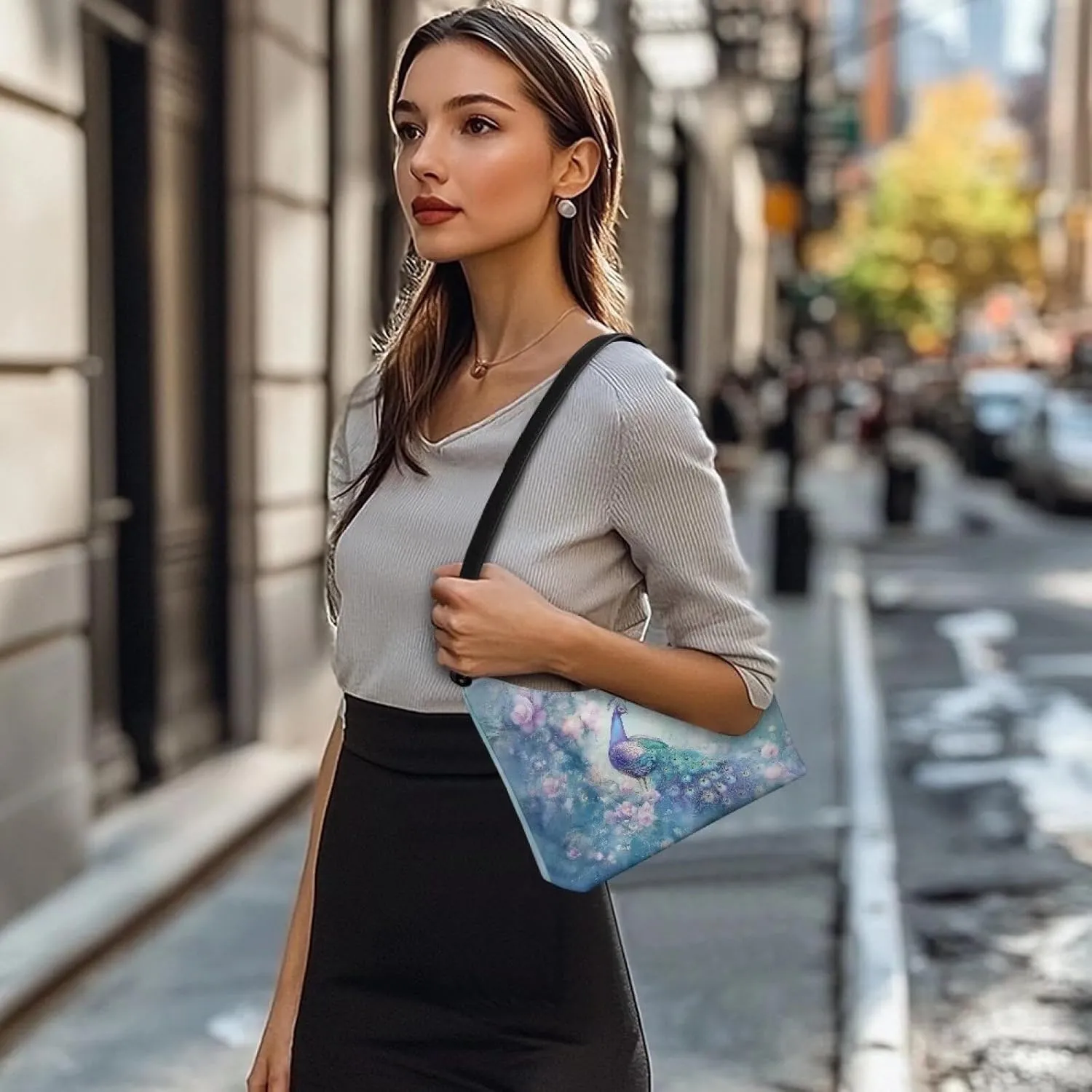 Underarm Shoulder Bag for Women Handbag with Zipper Fashion Top Handle Bag Work Travel Wallet Purse