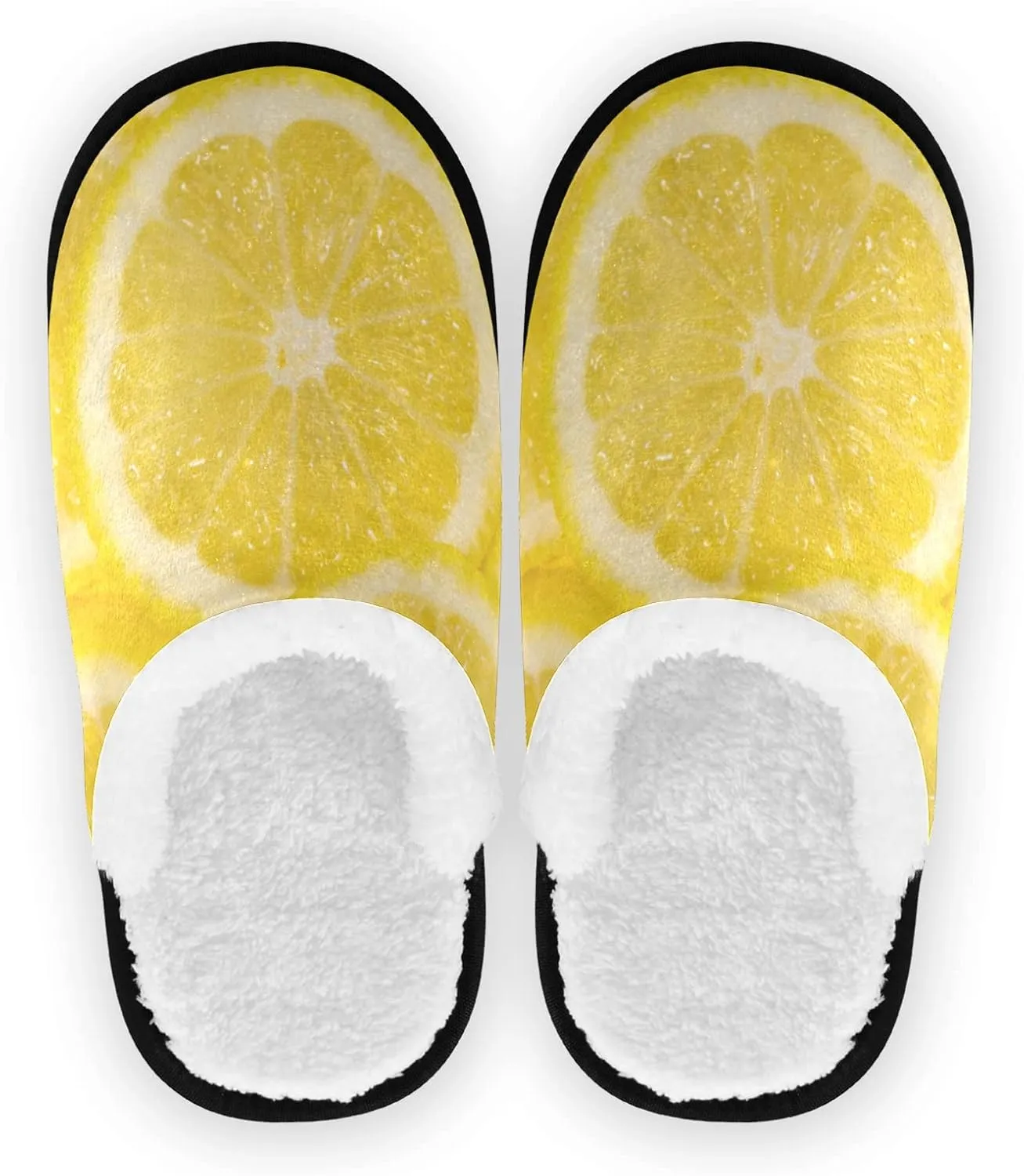 Unisex Slippers Fuzzy Feet Plush Cotton Slippers Anti-Slip Warm House Shoes M/L