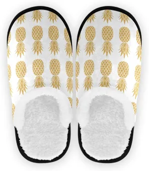 Unisex Slippers Fuzzy Feet Plush Cotton Slippers Anti-Slip Warm House Shoes M/L