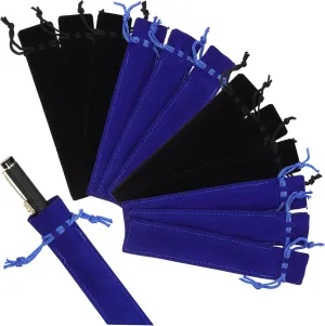 Uonlytech Velvet Pen Pouch 50pcs Drawstring Pencil Bag for Ballpoint Fountain Pens Protective Storage Sleeves Multi-use Organizer for Home Office Travel