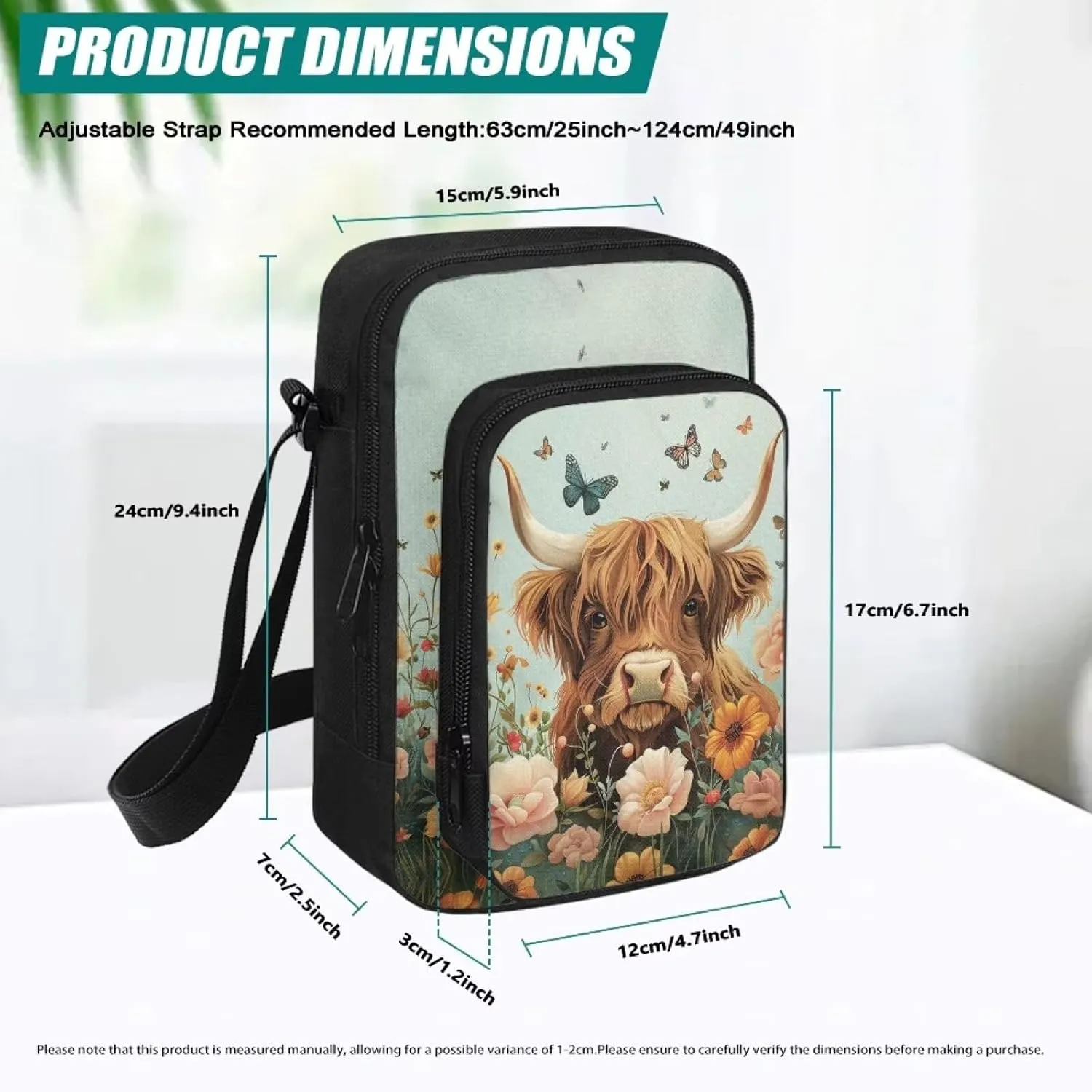 Uourmeti Cross Body Cell Phone Pouch Shoulder Purse Bag for Women Travel Sling Bag