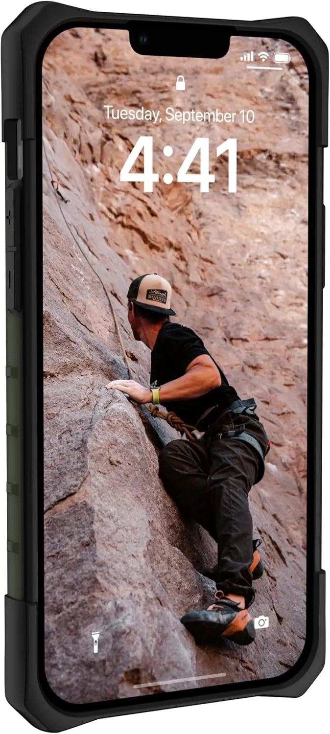 URBAN ARMOR GEAR UAG Designed for iPhone 14 Plus Case Green Olive 6.7" Pathfinder Slim Lightweight Shockproof Dropproof Rugged Protective Cover Compatible with Wireless Charging