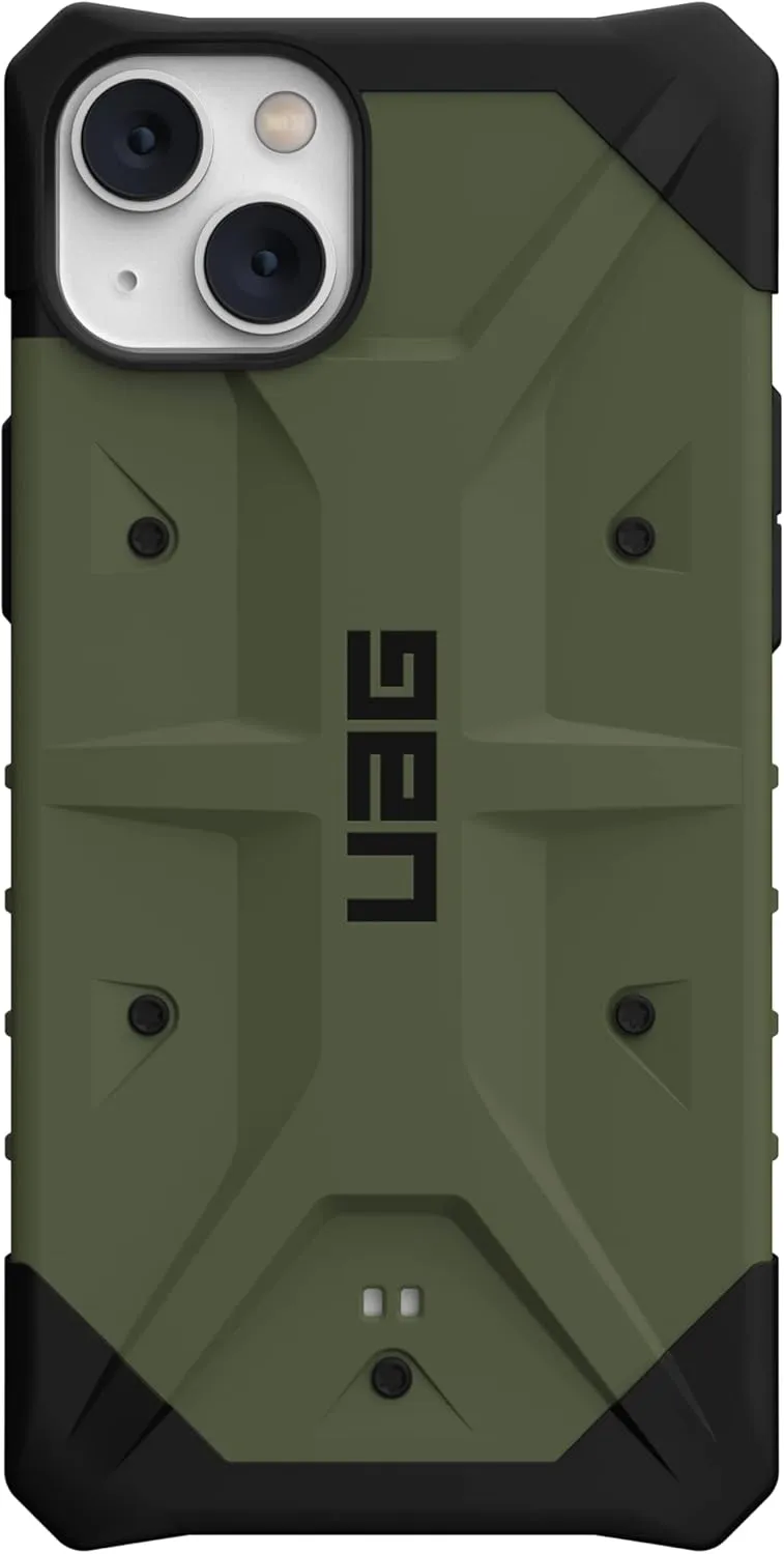 URBAN ARMOR GEAR UAG Designed for iPhone 14 Plus Case Green Olive 6.7" Pathfinder Slim Lightweight Shockproof Dropproof Rugged Protective Cover Compatible with Wireless Charging