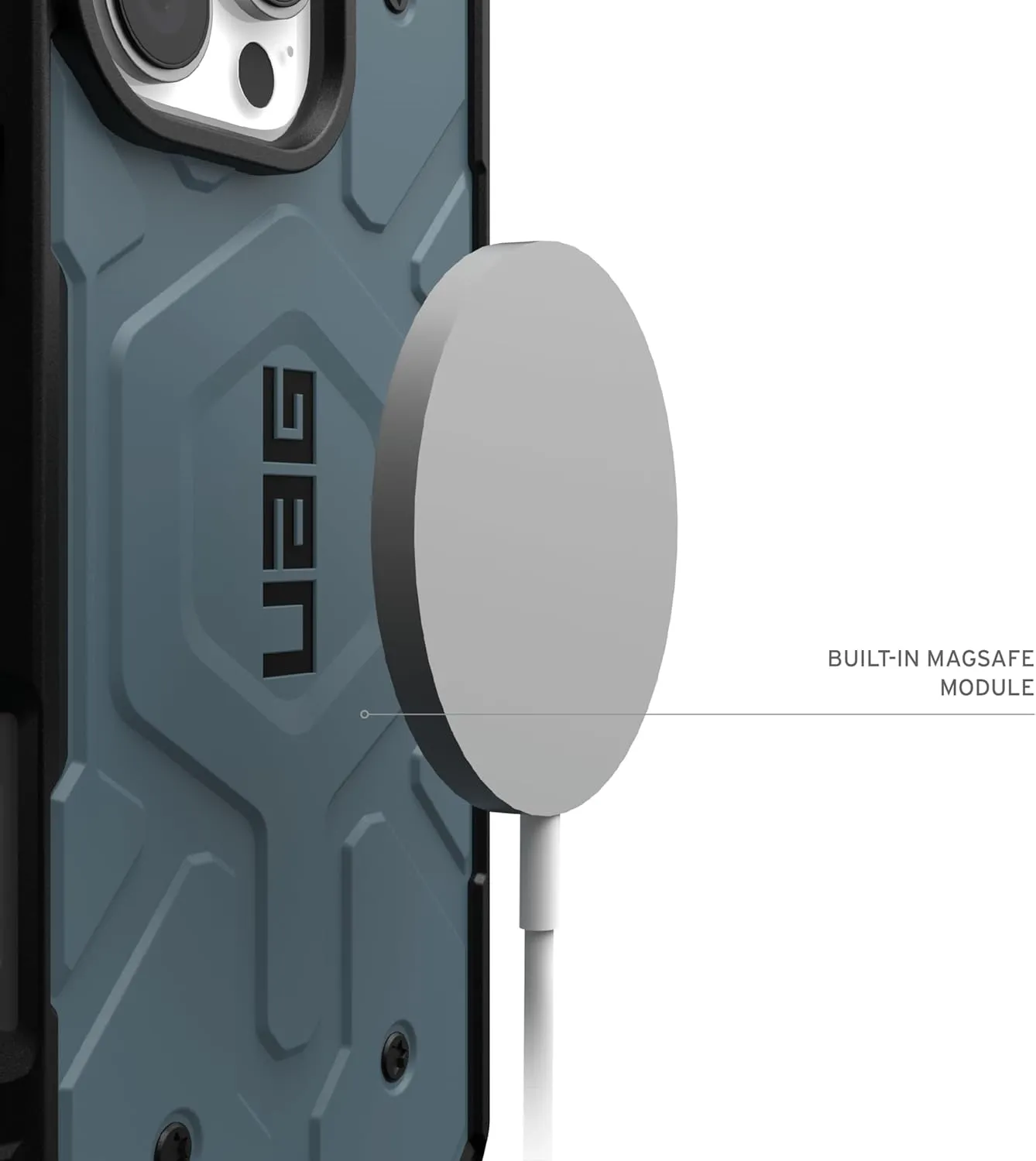 URBAN ARMOR GEAR UAG Designed for iPhone 16 Pro Case 6.3" Pathfinder - Compatible with MagSafe Charging Rugged Shockproof Anti-Slip Military Grade Protective Cover, Cloud Blue