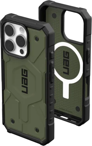 URBAN ARMOR GEAR UAG Designed for iPhone 16 Pro Case 6.3" Pathfinder - Compatible with MagSafe Charging Rugged Shockproof Anti-Slip Military Grade Protective Cover, Olive Drab