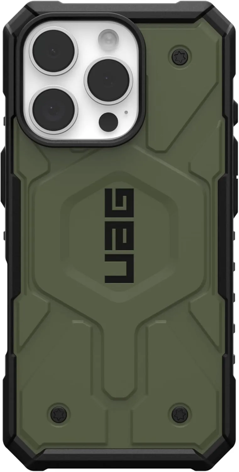 URBAN ARMOR GEAR UAG Designed for iPhone 16 Pro Case 6.3" Pathfinder - Compatible with MagSafe Charging Rugged Shockproof Anti-Slip Military Grade Protective Cover, Olive Drab