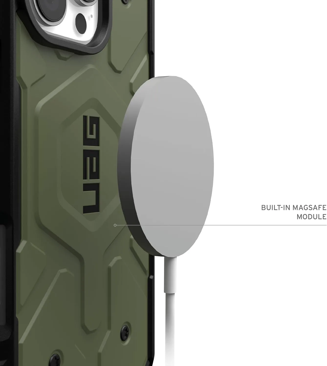 URBAN ARMOR GEAR UAG Designed for iPhone 16 Pro Case 6.3" Pathfinder - Compatible with MagSafe Charging Rugged Shockproof Anti-Slip Military Grade Protective Cover, Olive Drab