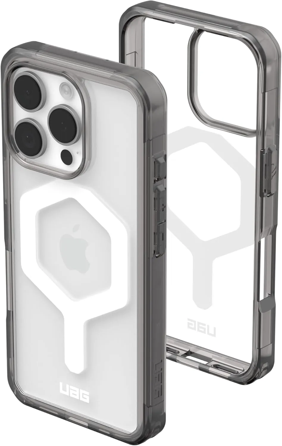 URBAN ARMOR GEAR UAG Designed for iPhone 16 Pro Case 6.3" Plyo - Compatible with MagSafe Charging Rugged Slim Anti-Yellowing Transparent Clear Shockproof Military Grade Protective Cover, Ash/White