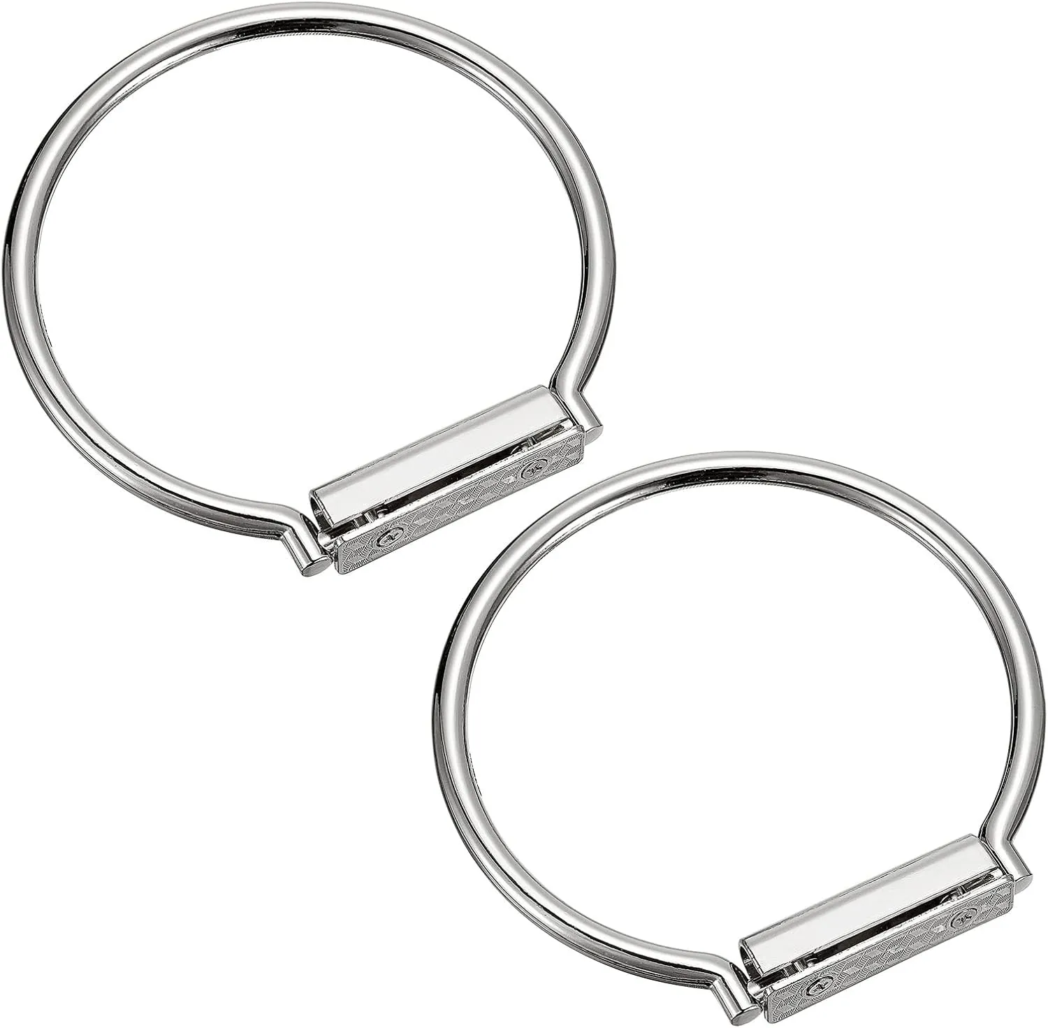 uxcell Semicircle Handbag Handle Frame, 2Pcs 4.09" Metal Purse Handles Clutch Bag Handles Replacement for Purse Making DIY, Silver