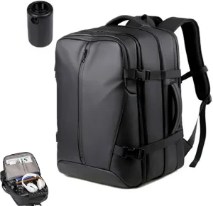 Vacuum Backpack Travel,Expandable Vacuum Compression Backpack with Pump,Vacuum Seal Compression Space Saver Bags,for Camping,Weekender,Business, College