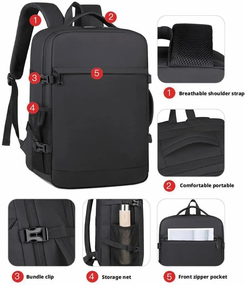 Vacuum Backpack Travel,Expandable Vacuum Compression Backpack with Pump,Vacuum Seal Compression Space Saver Bags,for Camping,Weekender,Business, College