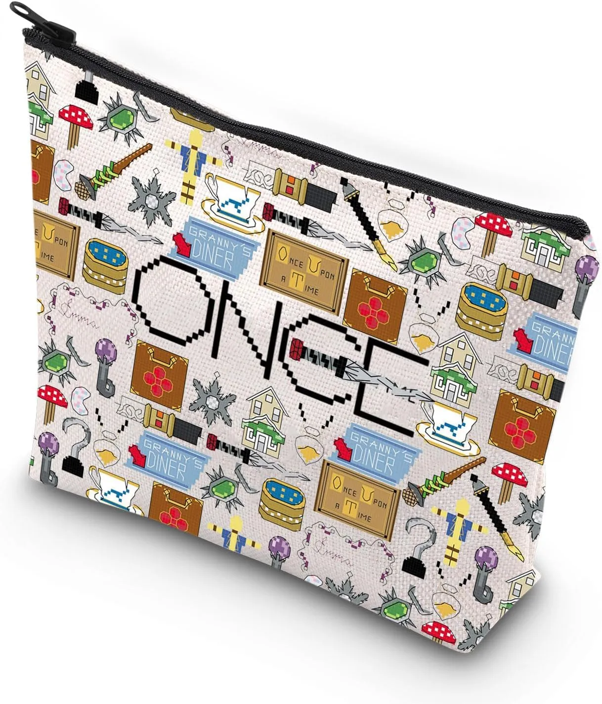 VAMSII Once U A Time TV Show Inspired Gift TV Show Fans Gift Zipper Pouch Makeup Bag (ONCE bag)