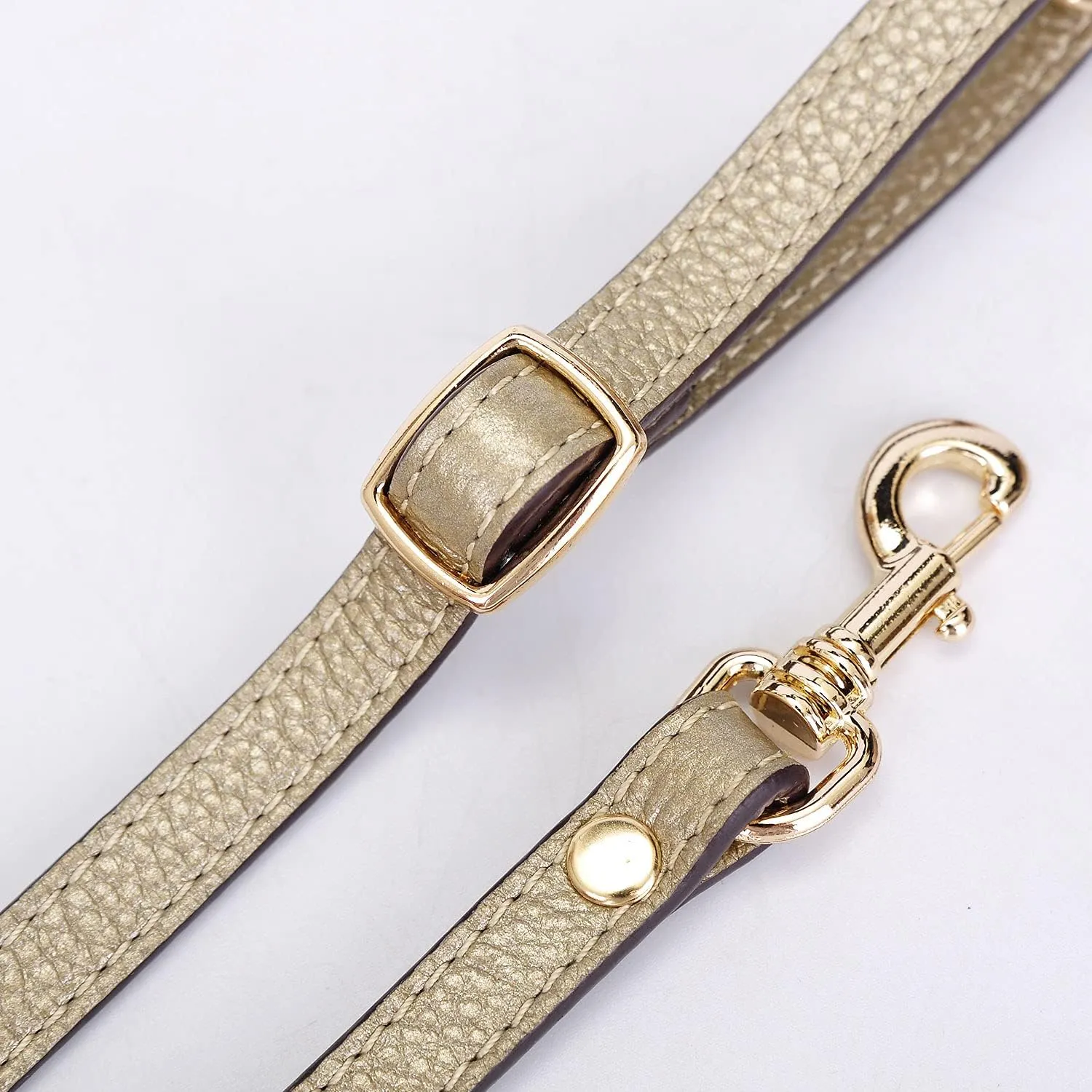 VanEnjoy Adjustable Genuine Leather Crossbody Straps Replacement - Width 1/2“, Length 25”-51”