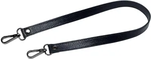 VanEnjoy Full Grain Leather Replacement Strap Shoulder Bag Purse, 0.98 inch Width Gold Hardware(Black-Grey Lock)