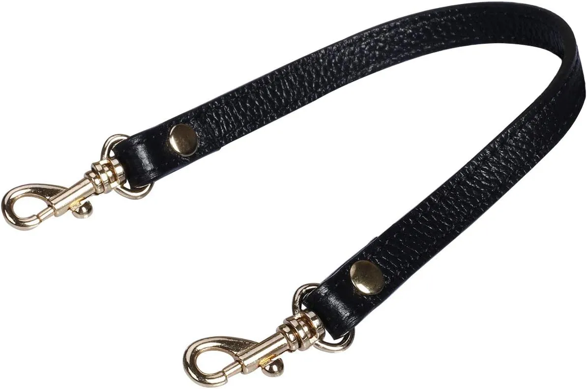 VanEnjoy Pair Full Grain Leather Replacement Strap for Handbags Clutch -16“Long,0.47" Wide