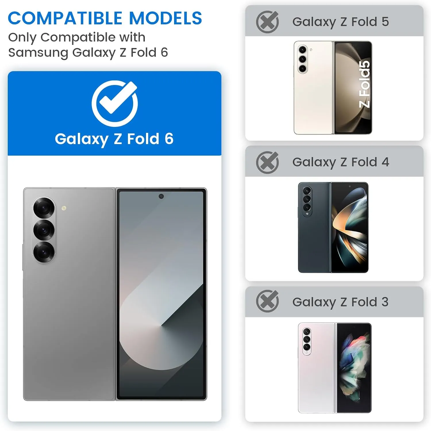 VEGO for Galaxy Z Fold 6 Case with Belt Clip Holster, 360°Ring Magnetic Kickstand & Camera Cover & Front Screen Protector & Hinge Protection Shockproof Armor Case for Samsung Z Fold 6 - Black