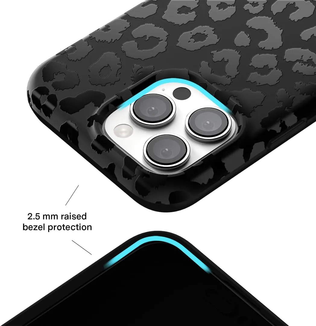 VELVET CAVIAR Black Leopard Cheetah Print Phone Case for iPhone 16 Pro - Compatible with MagSafe [10ft Drop Tested]
