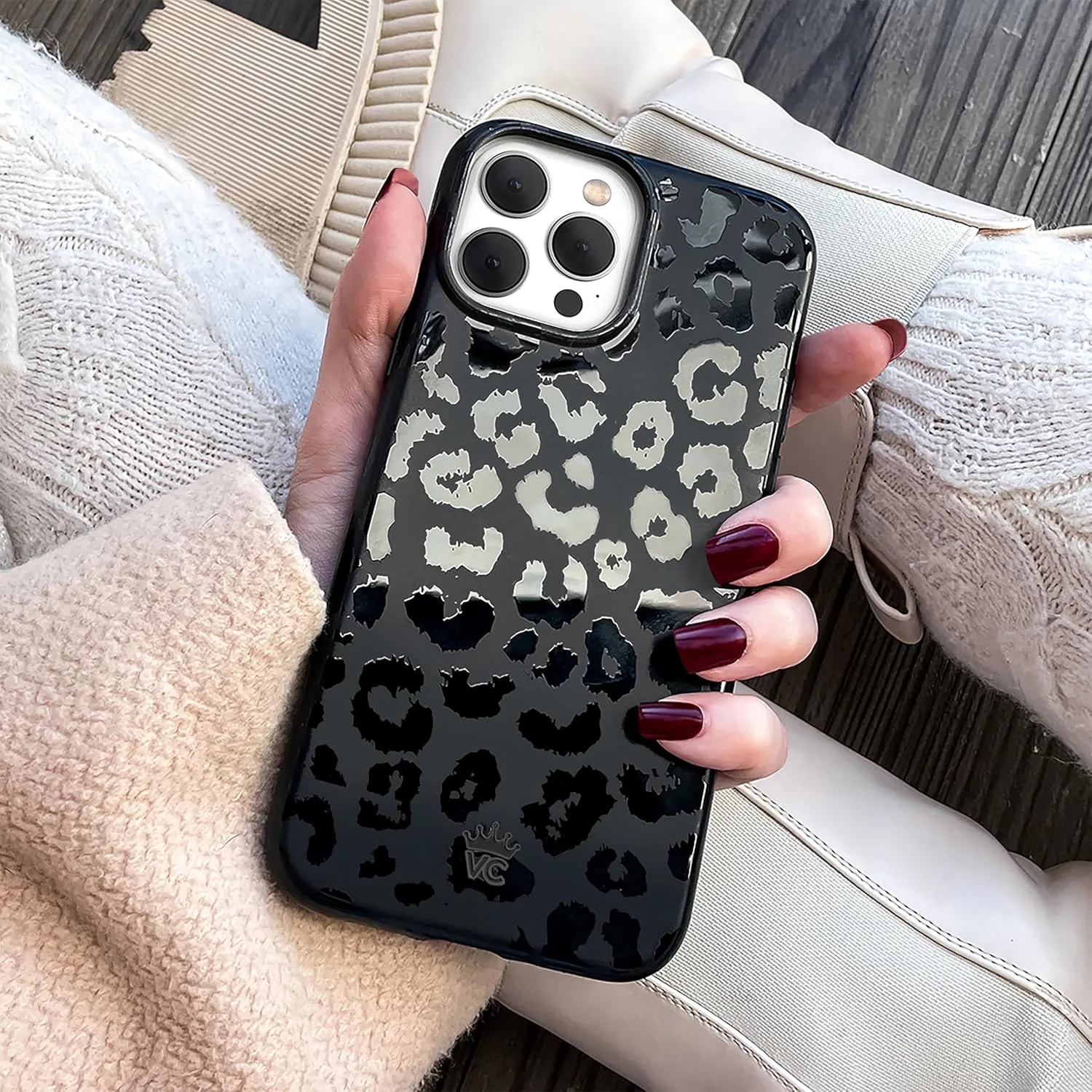VELVET CAVIAR Black Leopard Cheetah Print Phone Case for iPhone 16 Pro - Compatible with MagSafe [10ft Drop Tested]