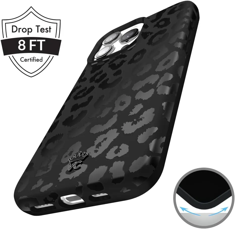 VELVET CAVIAR Black Leopard Cheetah Print Phone Case for iPhone 16 Pro - Compatible with MagSafe [10ft Drop Tested]