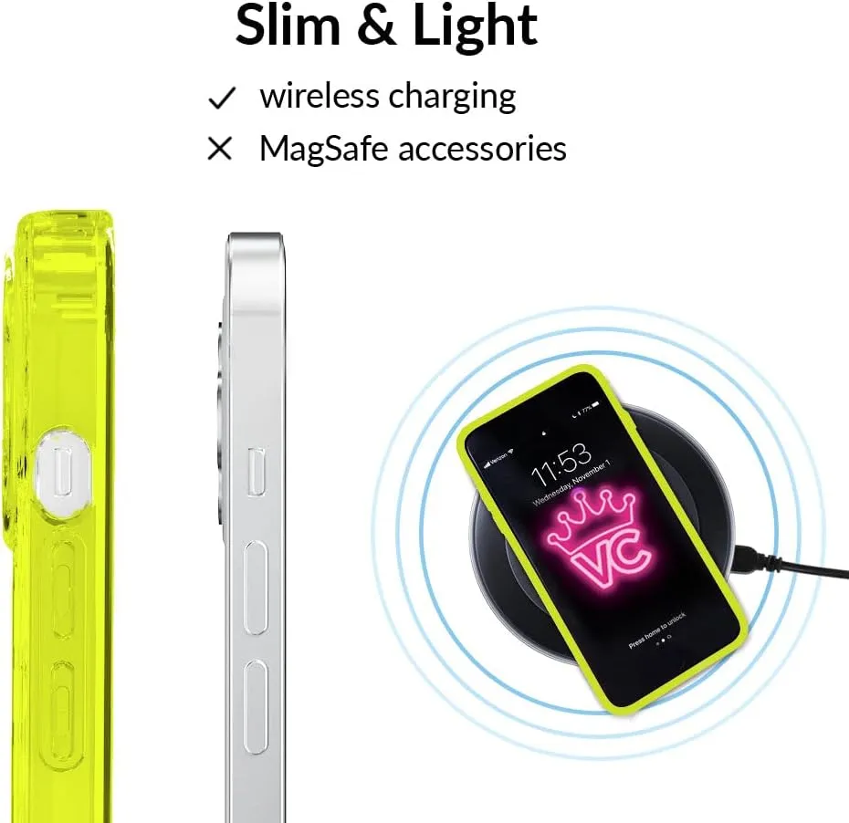 VELVET CAVIAR for iPhone 13 Pro Case - 10ft Drop Tested - Neon Yellow