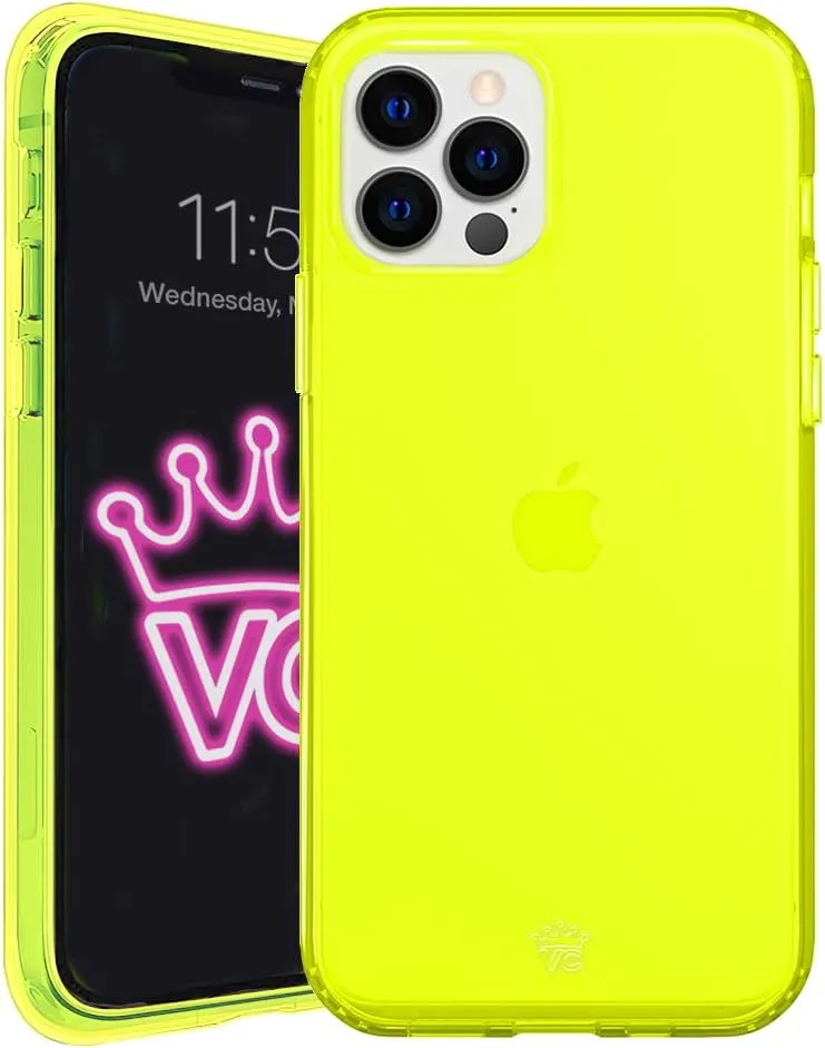 VELVET CAVIAR for iPhone 13 Pro Case - 10ft Drop Tested - Neon Yellow