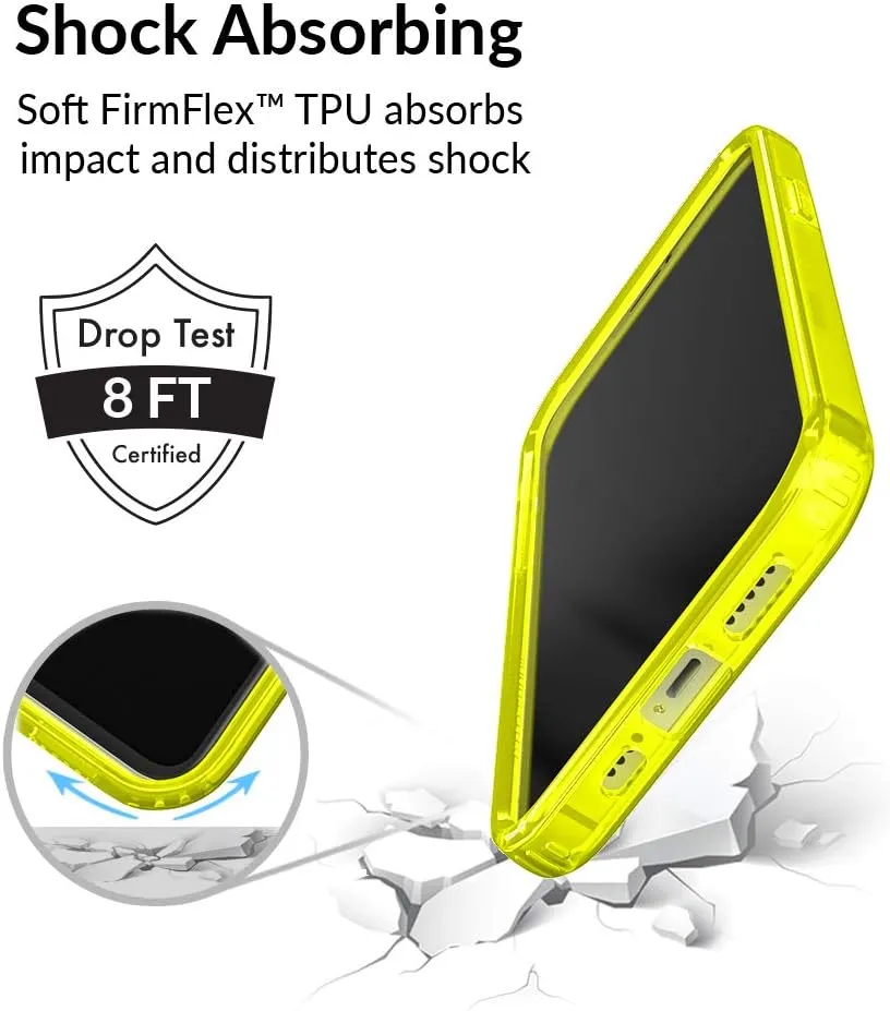 VELVET CAVIAR for iPhone 13 Pro Case - 10ft Drop Tested - Neon Yellow