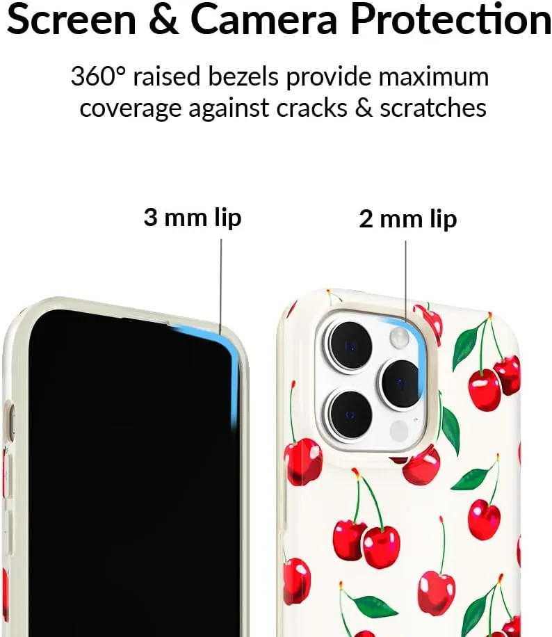 VELVET CAVIAR for iPhone 13 Pro Max Case Cherry - Compatible with MagSafe - 10ft Drop Tested - Red Cherries