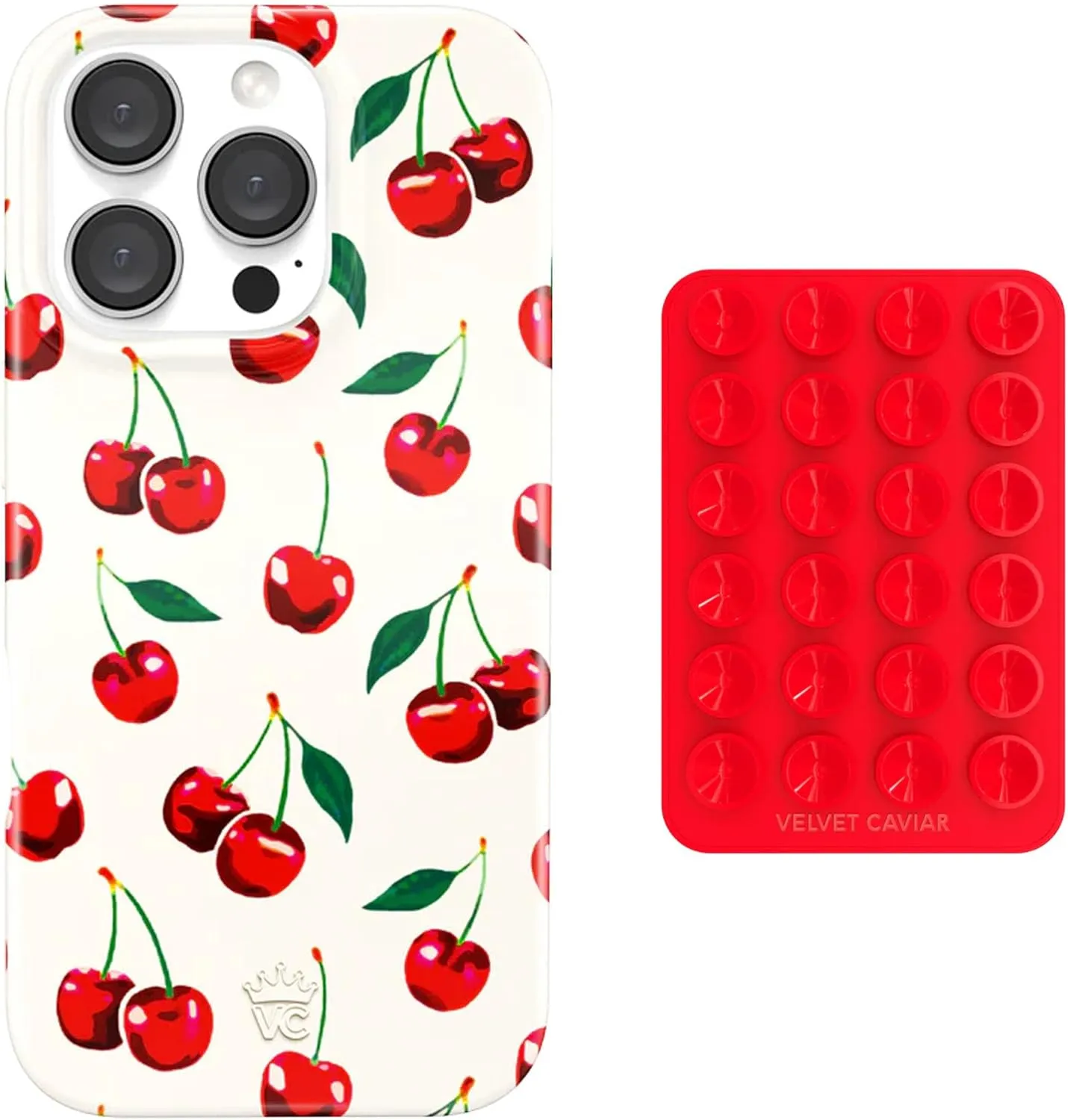 VELVET CAVIAR MagSafe Suction Phone Mount   16 Pro Case (Bundle - Mon Cheri Cherry)