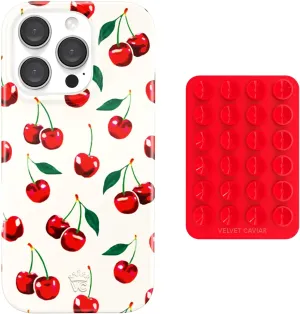 VELVET CAVIAR MagSafe Suction Phone Mount   16 Pro Case (Bundle - Mon Cheri Cherry)