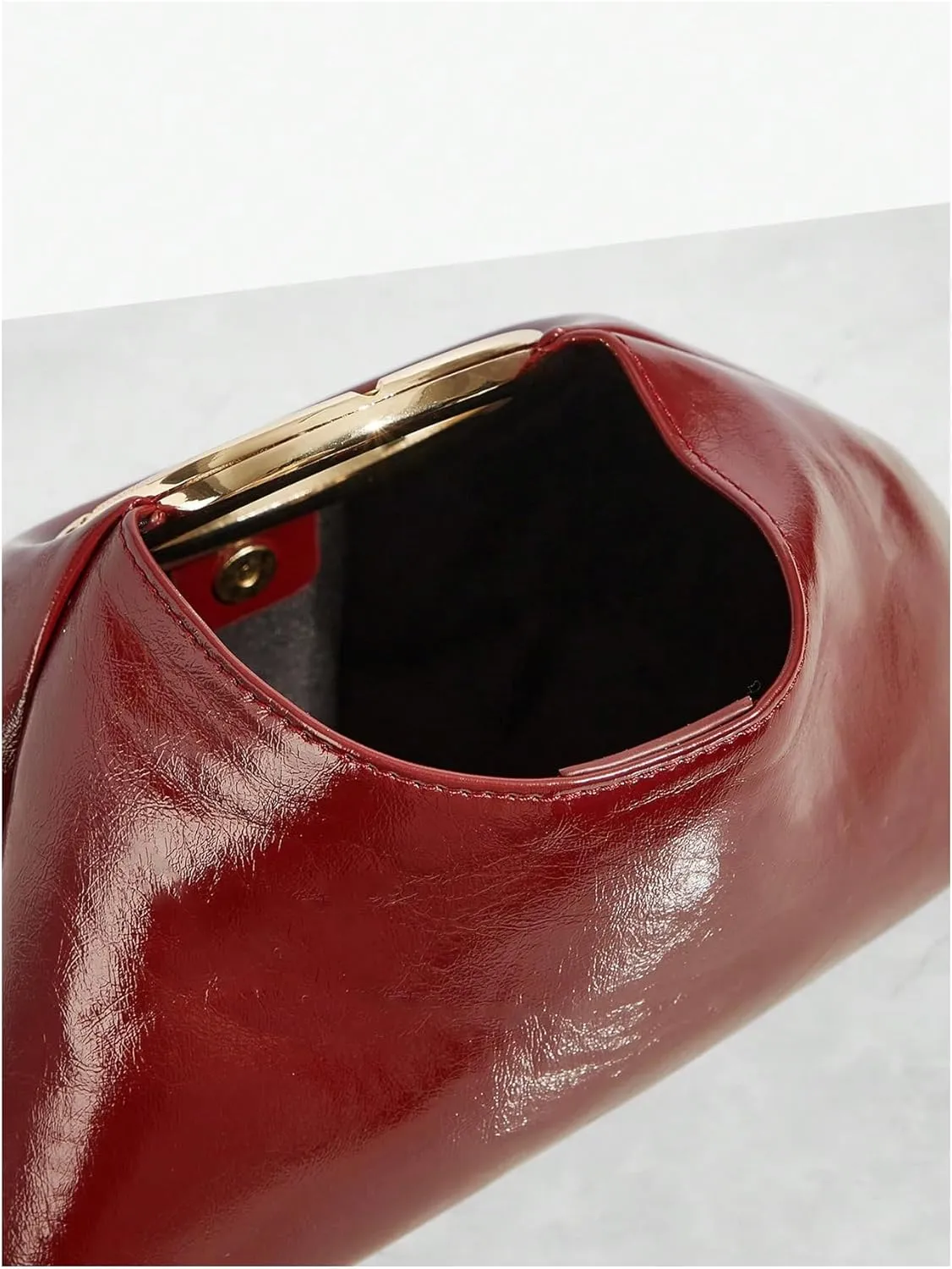 Verdusa Women's PU Leather Evening Bags Top Handle Clutch Purses