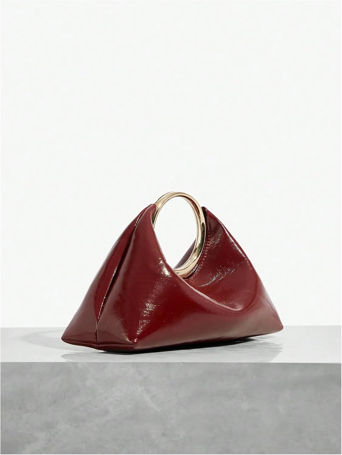 Verdusa Women's PU Leather Evening Bags Top Handle Clutch Purses