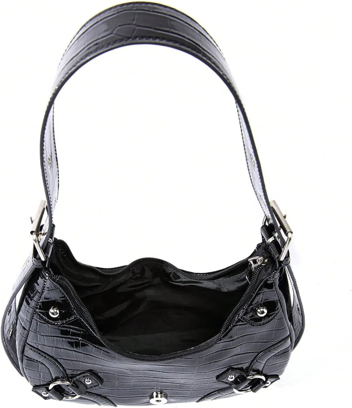 Verdusa Women's Studded PU Leather Clutch Shoulder Tote Handbag Adjustable Strap Boho Bags