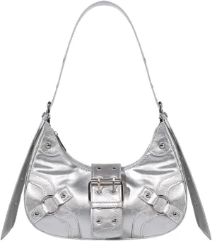 Verdusa Women's Studded PU Leather Clutch Shoulder Tote Handbag Adjustable Strap Boho Bags