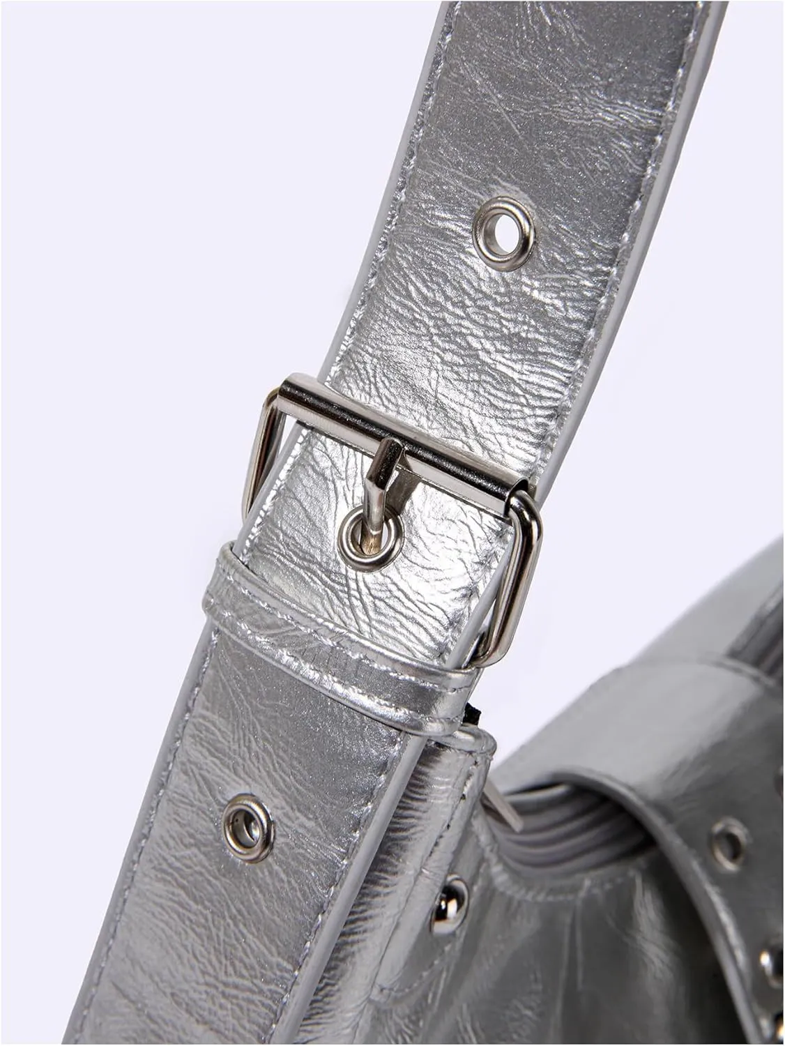 Verdusa Women's Studded PU Leather Clutch Shoulder Tote Handbag Adjustable Strap Boho Bags