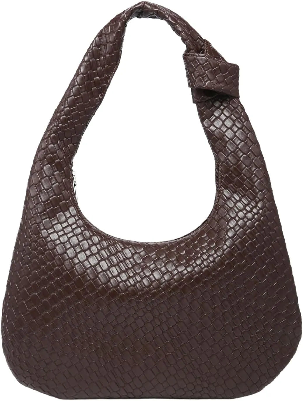 Verdusa Women's Studded PU Leather Shoulder Handbags Vintage Zipper Hobo Purses Clutch Bags