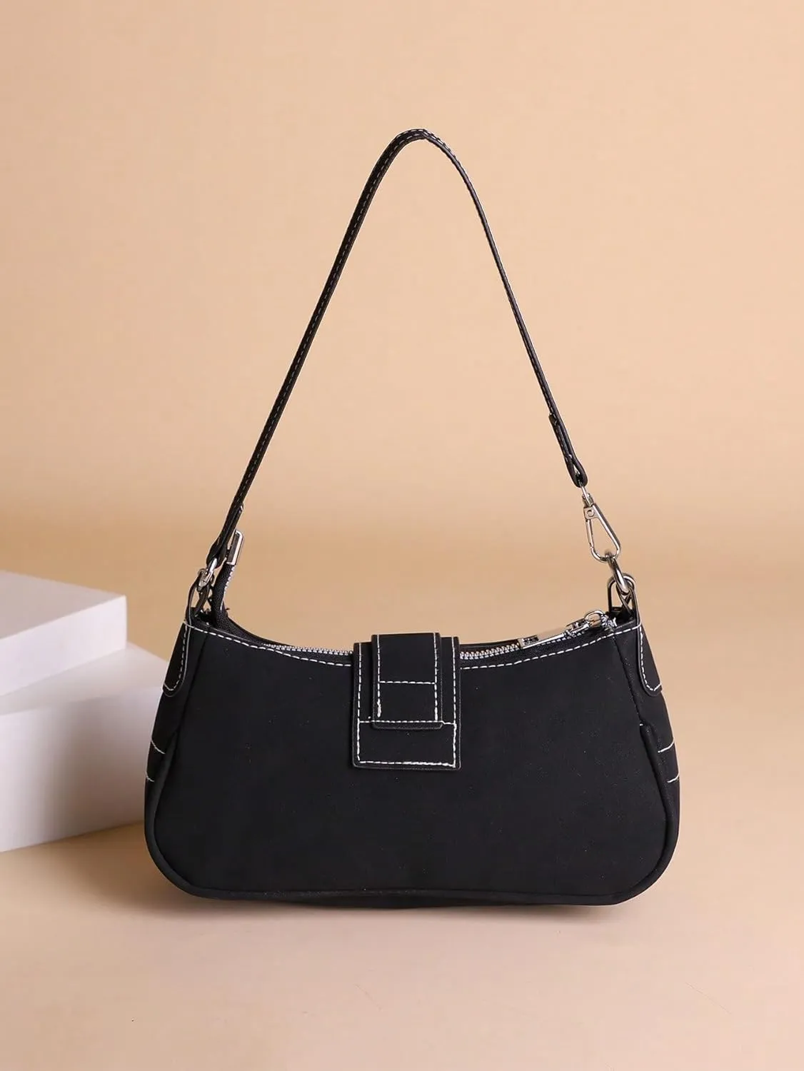 Verdusa Women's Y2k Star Embroidery Shoulder Bag Mini Chain Vacation Hobo Handbag Purses