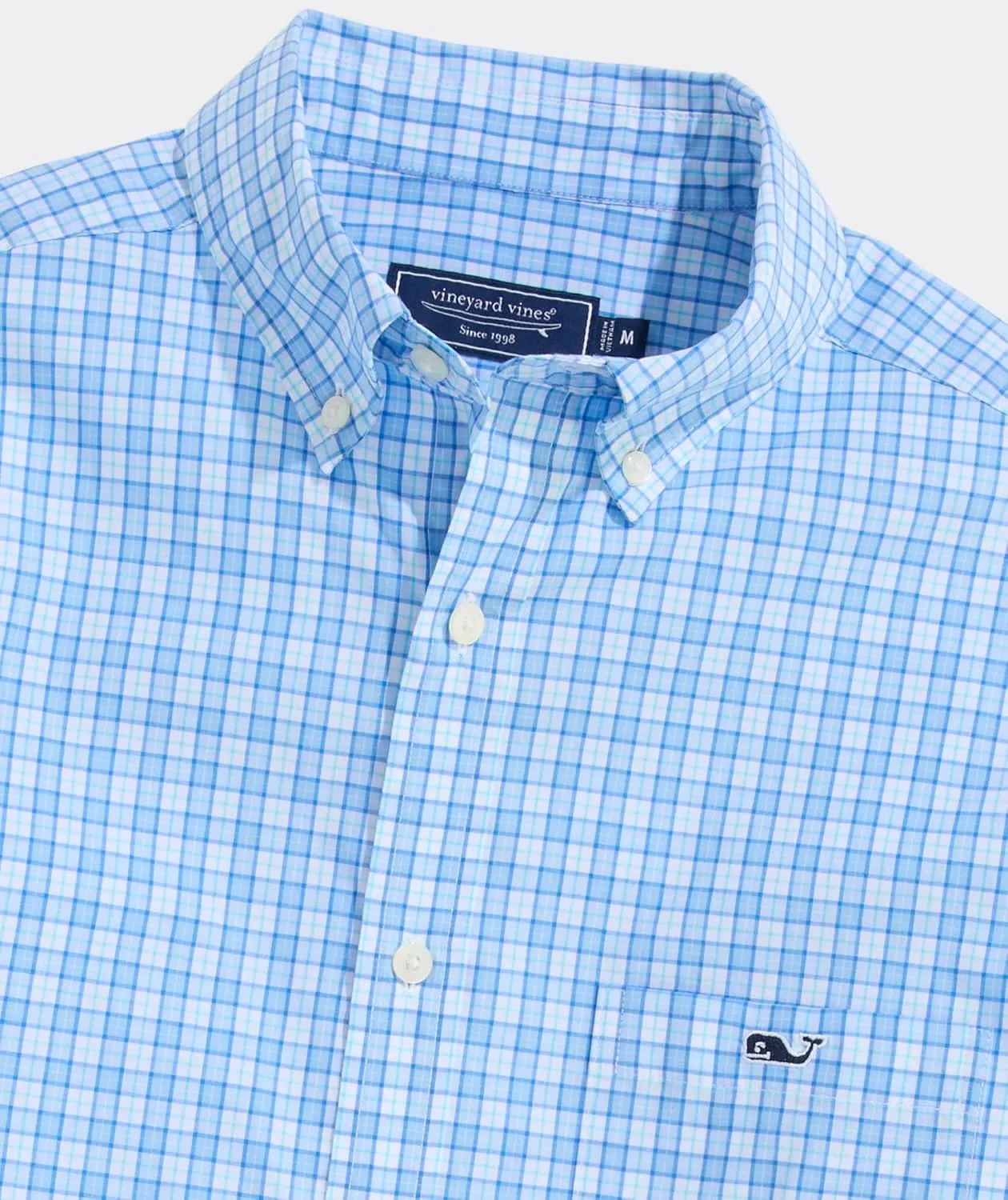 vineyard vines Men's Tobago Check Perfect Wash Poplin Shirt