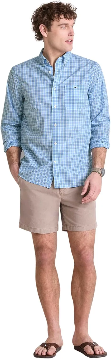 vineyard vines Men's Tobago Check Perfect Wash Poplin Shirt